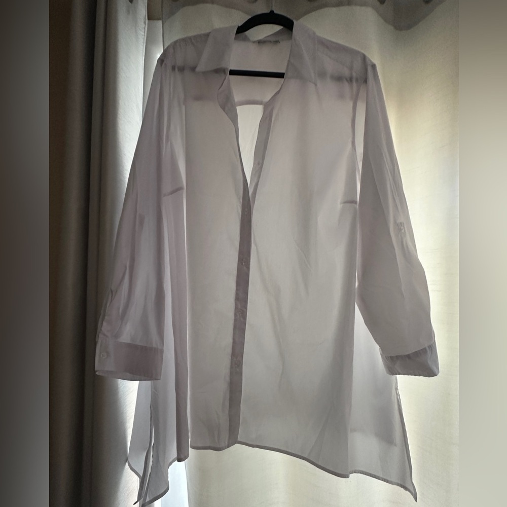Zac & Rachel Elegant White Top Size 3X